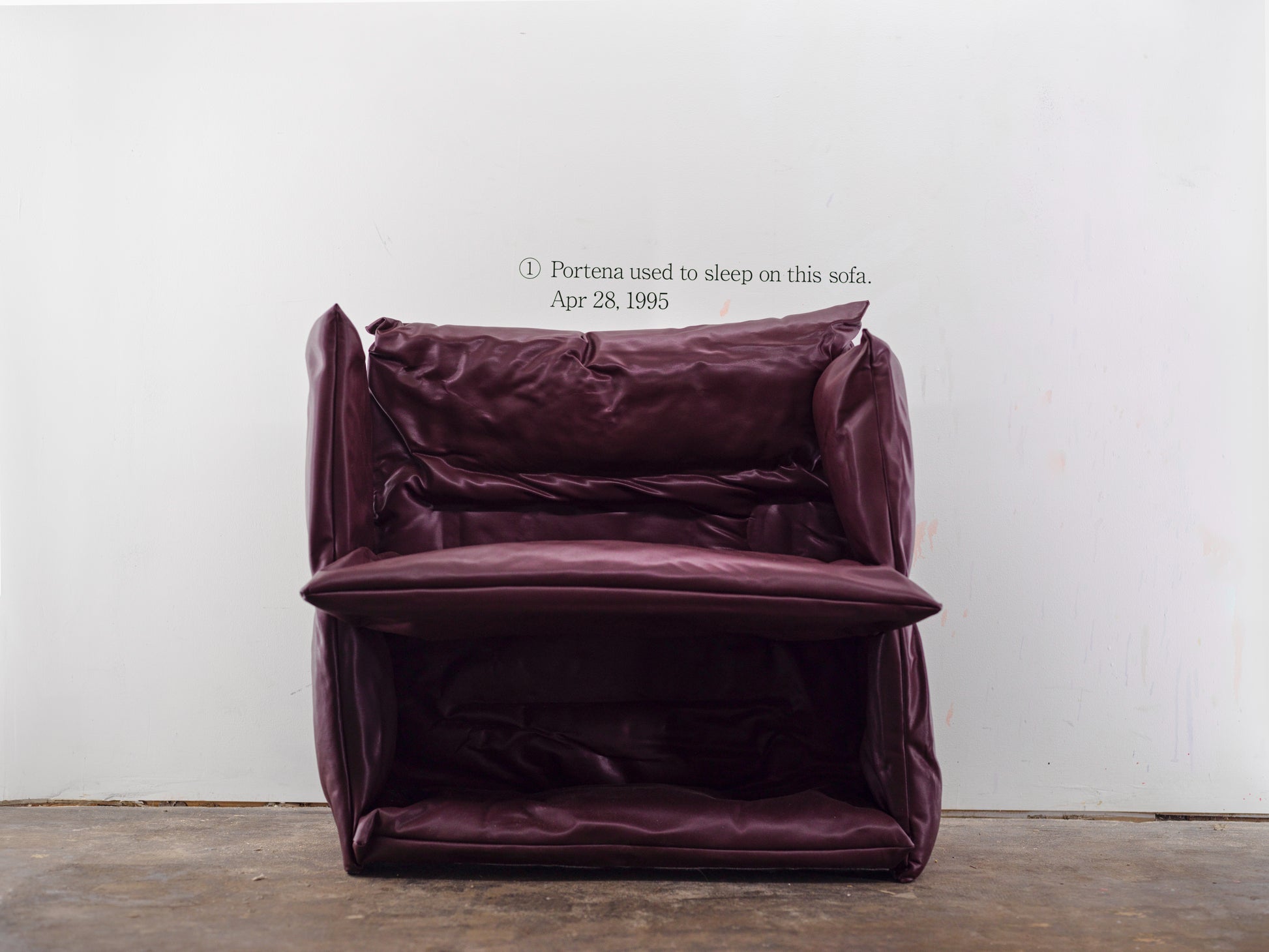 Portena used to sleep on this sofa.Apr 28,1995(compression time series)